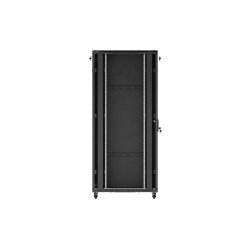RACK CABINET 19" FREE-STANDING 37U/800X800 (FLAT PACK) WITH GLASS DOOR BLACK LANBERG