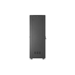 RACK CABINET 19" FREE-STANDING 47U/800X800 (FLAT PACK) WITH GLASS DOOR BLACK LANBERG
