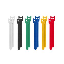 VELCRO CABLE TIES 12MMX15CM 12PIECES WHITE, BLACK, GREEN, BLUE, YELLOW, RED LANBERG