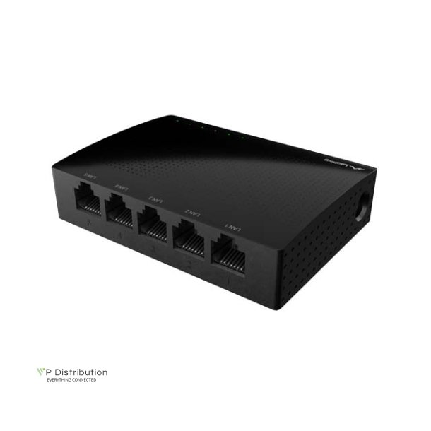 SWITCH LANBERG DSP1-1005 5X 1GB/S UNMANAGED GIGABIT ETHERNET DESKTOP 5V