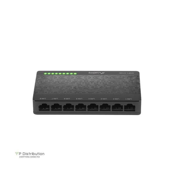 SWITCH LANBERG DSP1-0108 8X 100MB/S UNMANAGED FAST ETHERNET DESKTOP 5V