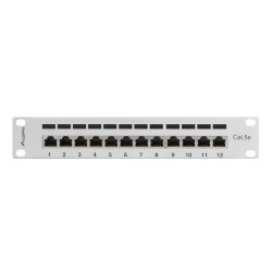 PATCH PANEL 12PORT 1U 10" CAT.5E FTP WITH CABLE ORGANIZER SHIELDED GREY LANBERG