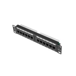 PATCH PANEL 12PORT 1U 10" CAT.5E UTP BLACK LANBERG