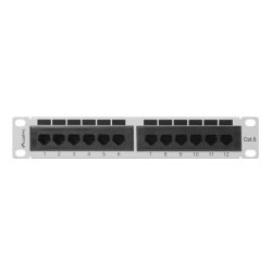 PATCH PANEL 12PORT 1U 10" CAT.6 UTP GREY LANBERG