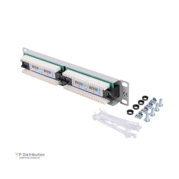 PATCH PANEL 12PORT 1U 10" CAT.6 UTP GREY LANBERG
