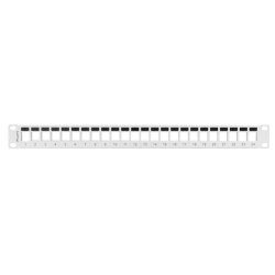 PATCH PANEL BLANK 24 PORT 1U FOR KEYSTONE MODULES GREY LANBERG