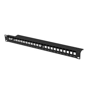 PATCH PANEL BLANK 24 PORT 1U FOR KEYSTONE MODULES BLACK LANBERG
