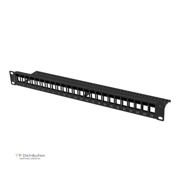 PATCH PANEL BLANK 24 PORT 1U FOR KEYSTONE MODULES BLACK LANBERG