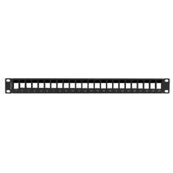 PATCH PANEL BLANK 24 PORT 1U FOR KEYSTONE MODULES BLACK LANBERG