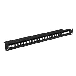 PATCH PANEL BLANK 24 PORT 1U FOR KEYSTONE MODULES BLACK LANBERG