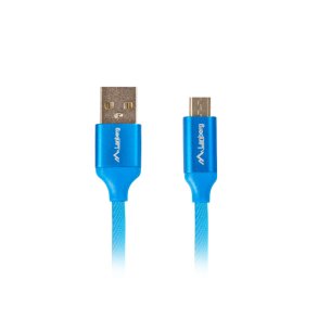 USB MICRO(M)->USB-A(M) 2.0 CABLE 1.8M BLUE PREMIUM QC 3.0 LANBERG