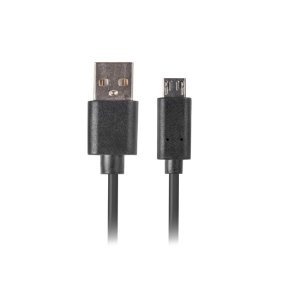 USB MICRO(M)->USB-A(M) 2.0 CABLE 1.8M BLACK QC 3.0 LANBERG