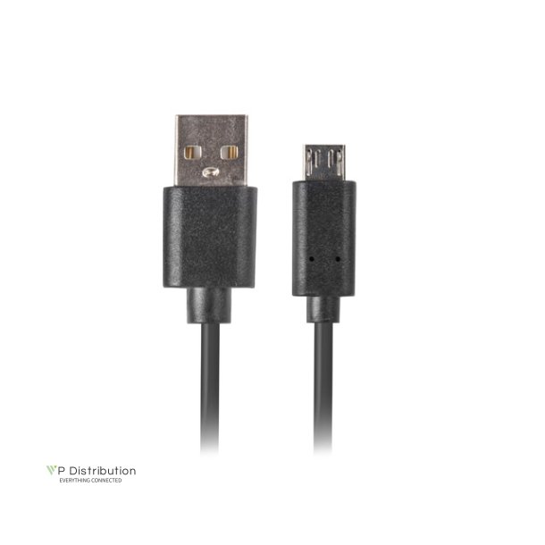 USB MICRO(M)->USB-A(M) 2.0 CABLE 1.8M BLACK QC 3.0 LANBERG