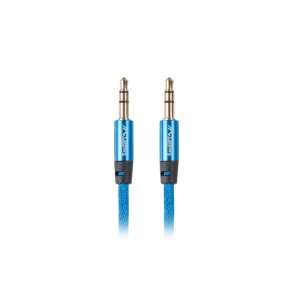 MINIJACK 3.5MM M/M 3 PIN CABLE 3M BLUE PREMIUM LANBERG