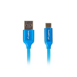 USB-C(M)->USB-A(M) 2.0 CABLE 0.5M BLUE PREMIUM 5A LANBERG
