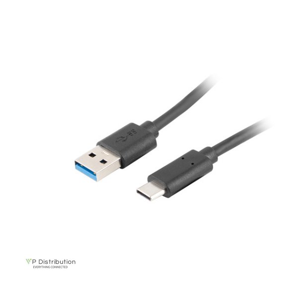 USB-C(M)->USB-A(M) 3.1 CABLE 1M BLACK LANBERG