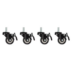 CASTORS X4 WITH THREAD AND BRAKE FOR WALL MOUNTING LANBERG CABINETS