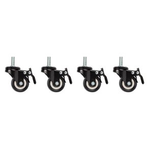 CASTORS X4 WITH THREAD AND BRAKE FOR WALL MOUNTING LANBERG CABINETS
