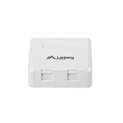 EMPTY SURFACE-MOUNT BOX FOR KEYSTONE 2-PORT LANBERG