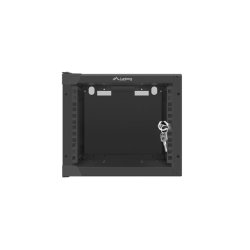 RACK CABINET 10" WALL-MOUNT 4U/280X310 (FLAT PACK) WITH GLASS DOOR BLACK LANBERG