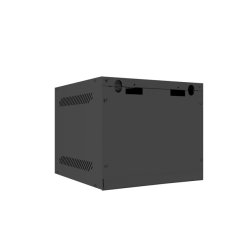 RACK CABINET 10" WALL-MOUNT 4U/280X310 (FLAT PACK) WITH GLASS DOOR BLACK LANBERG
