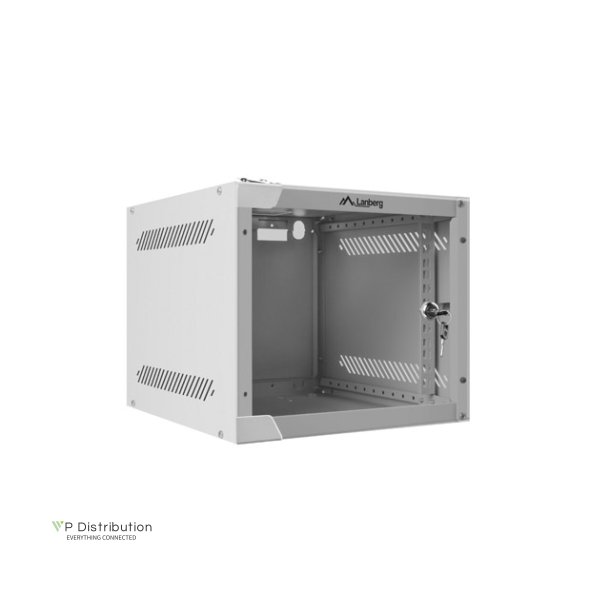 RACK CABINET 10" WALL-MOUNT 4U/280X310 (FLAT PACK) WITH GLASS DOOR GREY LANBERG