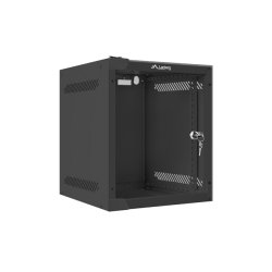 RACK CABINET 10" WALL-MOUNT 6U/280X310 (FLAT PACK) WITH GLASS DOOR BLACK LANBERG