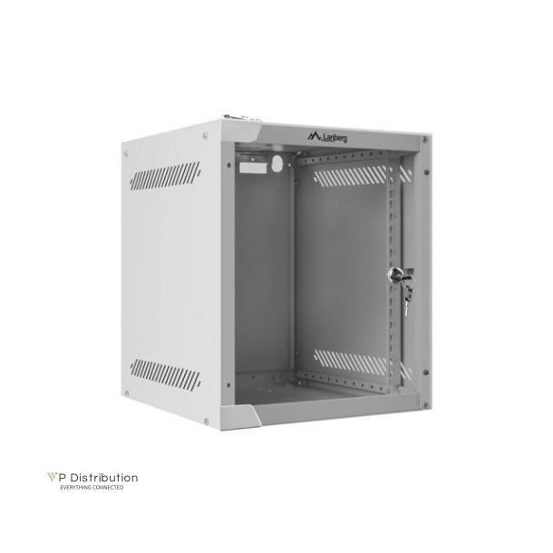 RACK CABINET 10" WALL-MOUNT 6U/280X310 (FLAT PACK) WITH GLASS DOOR GREY LANBERG