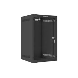 RACK CABINET 10" WALL-MOUNT 9U/280X310 (FLAT PACK) WITH GLASS DOOR BLACK LANBERG