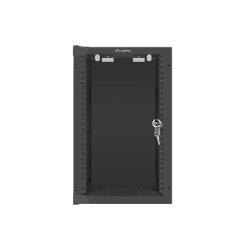 RACK CABINET 10" WALL-MOUNT 9U/280X310 (FLAT PACK) WITH GLASS DOOR BLACK LANBERG