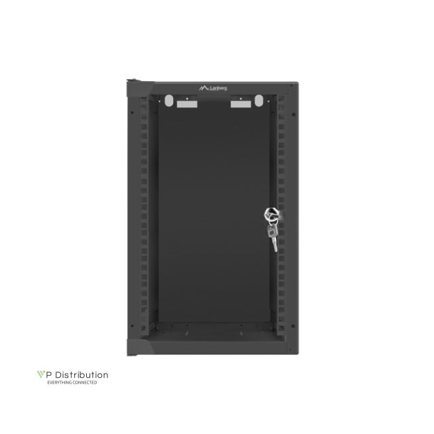 RACK CABINET 10" WALL-MOUNT 9U/280X310 (FLAT PACK) WITH GLASS DOOR BLACK LANBERG