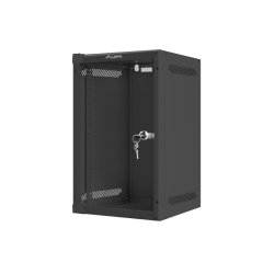 RACK CABINET 10" WALL-MOUNT 9U/280X310 (FLAT PACK) WITH GLASS DOOR BLACK LANBERG