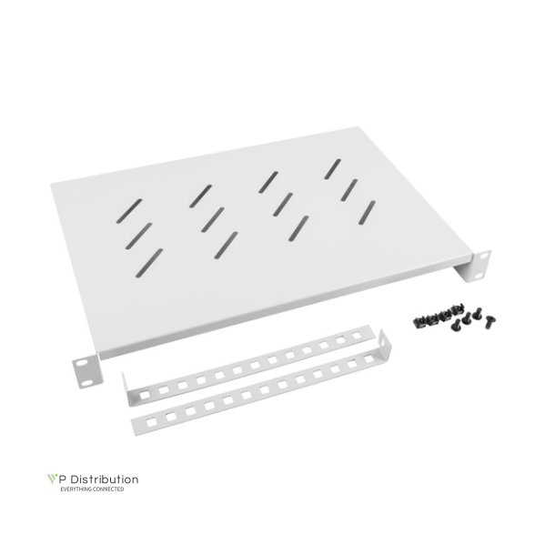 19" FIXED SHELF 1U/483X300MM MAX LOAD CAPACITY UP TO 25KG GREY LANBERG