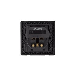 AC WALL SOCKET 230V WITH 2 USB PORT 2.1A, FRENCH SOCKET BLACK LANBERG