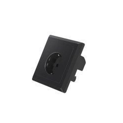 AC WALL SOCKET 230V WITH 2 USB PORT 2.1A, SCHUKO SOCKET BLACK LANBERG