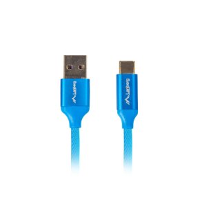 USB-C(M)->USB-A(M) 2.0 CABLE 1M BLUE PREMIUM QC 3.0 LANBERG