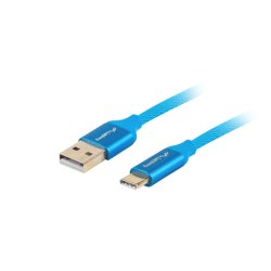 USB-C(M)->USB-A(M) 2.0 CABLE 0.5M BLUE QC 3.0 PREMIUM LANBERG