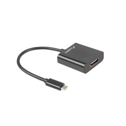 USB-C(M) 3.1->HDMI(F) ADAPTER CABLE 15CM (DISPLAYPORT ALT MODE) BLACK LANBERG