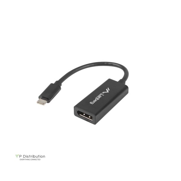 USB-C(M) 3.1->DISPLAYPORT(F) ADAPTER CABLE 15CM BLACK LANBERG