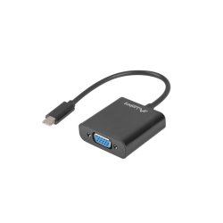USB-C(M) 3.1->VGA(F) ADAPTER CABLE 15CM BLACK LANBERG