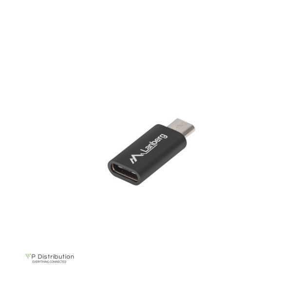 USB-C(F) 2.0->USB MICRO(M) ADAPTER BLACK LANBERG