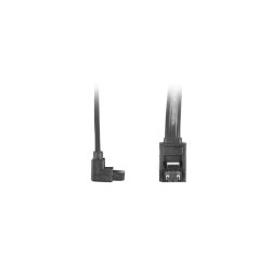 SATA DATA III (6GB/S) F/F CABLE 50CM ANGLED METAL CLIPS BLACK LANBERG