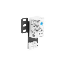 CLOSED-LOOP THERMOSTAT 10A FOR RACK CABINETS WITH 19" EAR AND TERMINAL BLOCK GRAY LANBERG