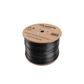 LAN CABLE CAT.5E FTP 305M SOLID OUTDOOR CU BLACK FLUKE PASSED LANBERG