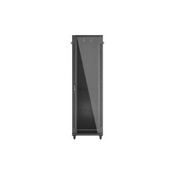 RACK CABINET 19" FREE-STANDING 42U/600X1000 (FLAT PACK) WITH GLASS DOOR BLACK LANBERG