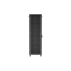 RACK CABINET 19" FREE-STANDING 42U/600X1000 (FLAT PACK) WITH GLASS DOOR BLACK LANBERG