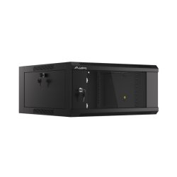RACK CABINET 19" WALL-MOUNTED 4U 600 FAST ASSEMBLY (FLAT PACK) BLACK LANBERG
