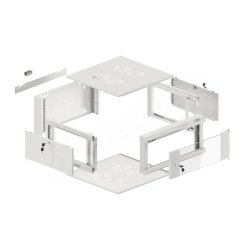 RACK CABINET 19" WALL-MOUNTED 4U 600 FAST ASSEMBLY (FLAT PACK) GREY LANBERG