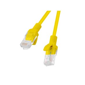 PATCHCORD CAT.5E UTP 0.5M YELLOW FLUKE PASSED LANBERG 10-PACK