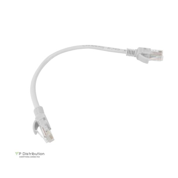PATCHCORD CAT.6 UTP 0.25M GREY FLUKE PASSED LANBERG 10-PACK